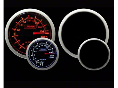 Prosport 52mm Performance Series Exhaust Gas Temperature Gauge; Electrical; Amber/White (Universal; Some Adaptation May Be Required)