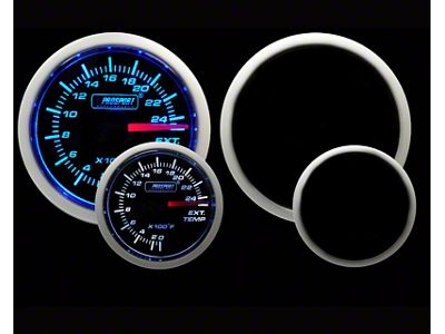 Prosport 52mm Performance Series Exhaust Gas Temperature Gauge; Electrical; Blue/White (Universal; Some Adaptation May Be Required)