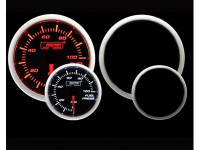 Prosport 52mm Performance Series Fuel Pressure Gauge; Electrical; Amber/White (Universal; Some Adaptation May Be Required)