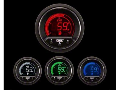 Prosport 52mm Premium EVO Series Fuel Level Gauge; Electrical; Blue/Red/Green/White (Universal; Some Adaptation May Be Required)