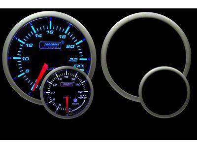 Prosport 52mm Premium Series Exhaust Gas Temperature Gauge; Electrical; Blue/White (Universal; Some Adaptation May Be Required)