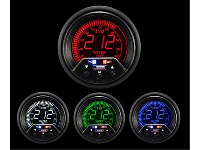 Prosport 60mm Premium EVO Series Water Temperature Gauge; Quad Color (Universal; Some Adaptation May Be Required)