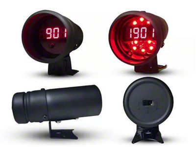Prosport Shift Light with Digital Tachometer; Black (Universal; Some Adaptation May Be Required)