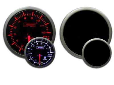Prosport 52mm Metric Premium Series Exhaust Gas Temperature Gauge; Amber/White (Universal; Some Adaptation May Be Required)