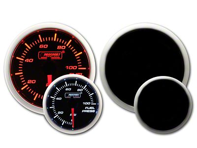 Prosport 52mm Performance Series Fuel Pressure Gauge; Electrical; Amber/White (Universal; Some Adaptation May Be Required)