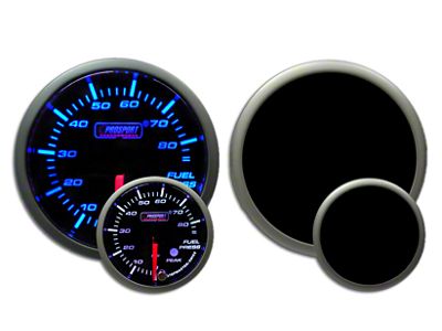 Prosport 52mm Premium Series Fuel Pressure Gauge; Electrical; Blue/White (Universal; Some Adaptation May Be Required)
