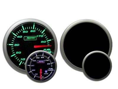 Prosport 52mm Premium Series Fuel Pressure Gauge; Electrical; Green/White (Universal; Some Adaptation May Be Required)