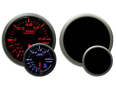 Prosport 52mm Metric Premium Series Boost Gauge; Electrical; Amber/White (Universal; Some Adaptation May Be Required)