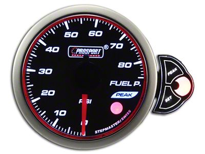 Prosport 52mm Halo Premium Series Fuel Pressure; Electrical; Blue/White/Amber (Universal; Some Adaptation May Be Required)