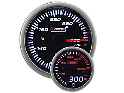Prosport 52mm JDM Series Dual Display Oil Temperature Gauge; Electrical; Amber/White (Universal; Some Adaptation May Be Required)