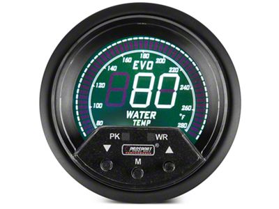 Prosport 60mm Premium EVO Series Water Temperature Gauge; Electrical; Blue/Red/Green/White (Universal; Some Adaptation May Be Required)