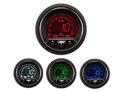 Prosport 52mm Premium EVO Series Oil Pressure Gauge; Electrical; Blue/Red/Green/White (Universal; Some Adaptation May Be Required)