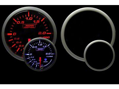 Prosport 52mm Metric Premium Series Boost Gauge; Electrical; Amber/White (Universal; Some Adaptation May Be Required)