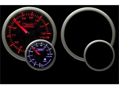 Prosport 52mm Premium Series Volt Gauge; Electrical; Amber/White (Universal; Some Adaptation May Be Required)