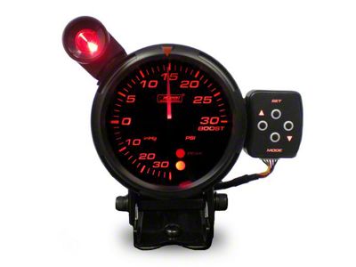 Prosport 80mm Premium Series Boost Gauge; Blue/White/Amber (Universal; Some Adaptation May Be Required)