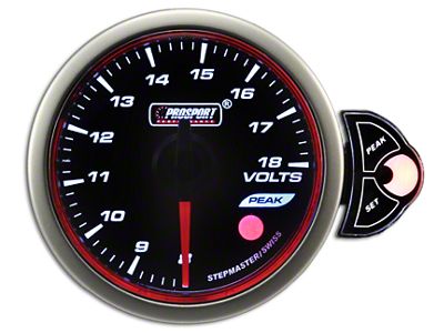 Prosport 52mm Halo Premium Series Volt Gauge; Blue/White/Amber (Universal; Some Adaptation May Be Required)