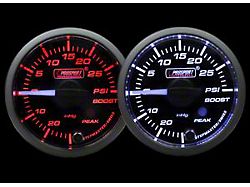 Prosport 52mm Premium Series White Pointer Boost Gauge; Electrical; Amber/White (Universal; Some Adaptation May Be Required)