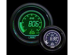Prosport 52mm EVO Series Exhaust Gas Temperature Gauge; Electrical; Green/White (Universal; Some Adaptation May Be Required)