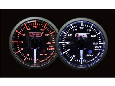 Prosport 52mm Premium Series White Pointer Boost Gauge; Electrical; Green/White (Universal; Some Adaptation May Be Required)