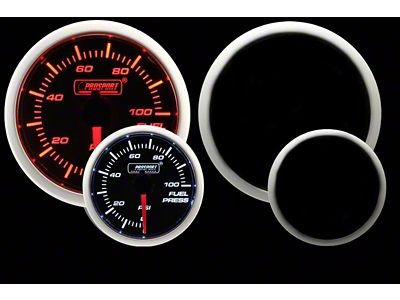 Prosport 52mm Performance Series Fuel Pressure Gauge; Electrical; Amber/White (Universal; Some Adaptation May Be Required)