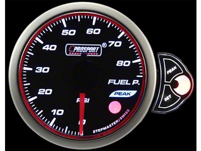 Prosport 52mm Halo Premium Series Fuel Pressure; Electrical; Blue/White/Amber (Universal; Some Adaptation May Be Required)