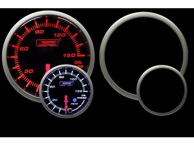 Prosport 60mm Premium Series Oil Pressure Gauge; Electrical; 0-150 PSI; Amber/White (Universal; Some Adaptation May Be Required)