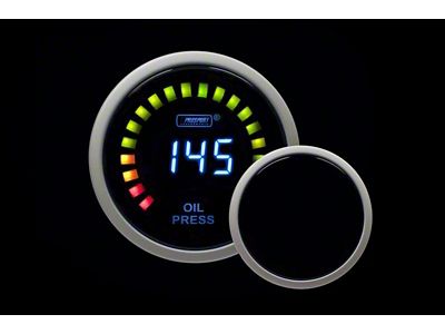 Prosport 52mm Digital Oil Pressure Gauge; Electrical; Blue (Universal; Some Adaptation May Be Required)