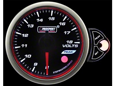 Prosport 52mm Halo Premium Series Volt Gauge; Blue/White/Amber (Universal; Some Adaptation May Be Required)
