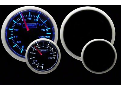 Prosport 52mm Performance Series Volt Gauge; Electrical; Blue/White (Universal; Some Adaptation May Be Required)