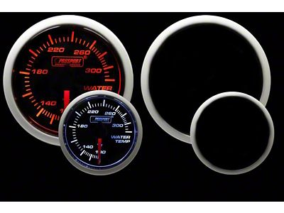 Prosport 52mm Performance Series Water Temperature Gauge; Electrical; Amber/White (Universal; Some Adaptation May Be Required)