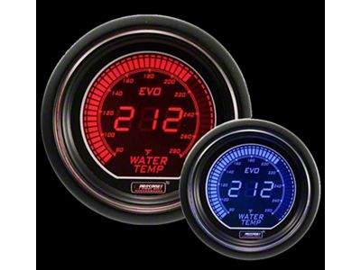 Prosport 52mm EVO Series Water Temperature Gauge; Electrical; Blue/Red (Universal; Some Adaptation May Be Required)