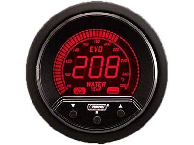 Prosport 52mm Premium EVO Series Water Temperature Gauge; Electrical; Blue/Red/Green/White (Universal; Some Adaptation May Be Required)