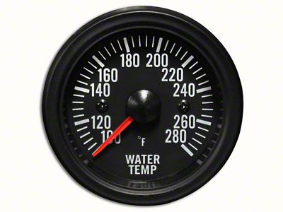Prosport 52mm Waterproof Series Water Temperature Gauge; Electrical; Amber/White (Universal; Some Adaptation May Be Required)