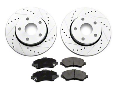 C&L Super Sport HD Brake Rotor and Pad Kit; Front (07-18 Jeep Wrangler JK)