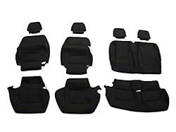 TruShield Neoprene Front and Rear Seat Covers; Black (07-10 Jeep Wrangler JK 2-Door)