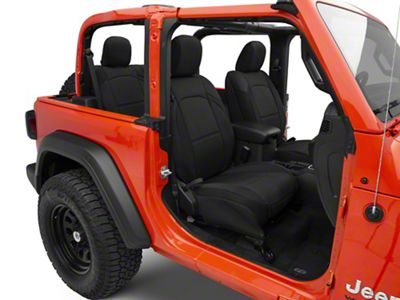 TruShield Neoprene Front and Rear Seat Covers; Black (18-25 Jeep Wrangler JL 2-Door)