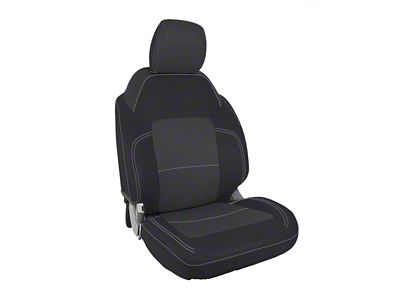 PRP Front Seat Covers; Black and Gray (21-25 Bronco 4-Door)
