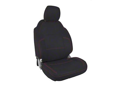 PRP Front Seat Covers; Black and Red (21-25 Bronco 4-Door)