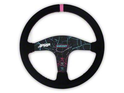 PRP PRP X Shreddy Cracked Steering Wheel; Flat (Universal; Some Adaptation May Be Required)