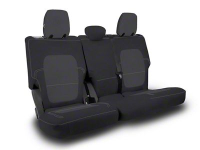 PRP Rear Bench Seat Cover; Black and Gray (21-25 Bronco 4-Door)