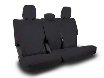 PRP Rear Bench Seat Cover; Black and Red (21-25 Bronco 4-Door)
