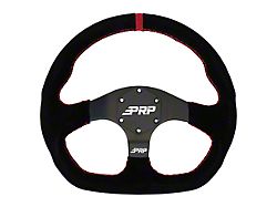 PRP Comp-R Suede Steering Wheel; Red (Universal; Some Adaptation May Be Required)