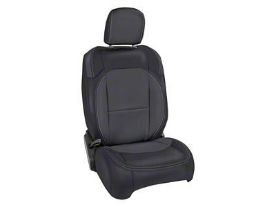 PRP Front Seat Covers; Black and Gray (20-25 Jeep Gladiator JT, Excluding Launch Edition & Rubicon)