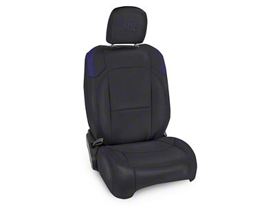 PRP Neoprene Front Seat Covers with MOLLE Back; Black and Purple (20-25 Jeep Gladiator JT)