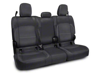 PRP Rear Bench Seat Cover; Black and Gray (20-25 Jeep Gladiator JT w/ Cloth Interior)