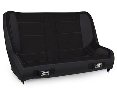 PRP Elite Series Rear Bench Seat; All Black (97-18 Jeep Wrangler TJ & JK)