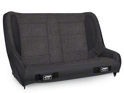 PRP Elite Series Rear Bench Seat; All Gray (97-18 Jeep Wrangler TJ & JK)