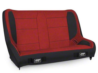 PRP Elite Series Rear Bench Seat; Red (97-18 Jeep Wrangler TJ; 07-18 Jeep Wrangler JK 2-Door)
