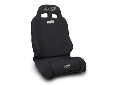 PRP EnduroTrek Reclining Suspension Seat; Driver Side; Black Vinyl (Universal; Some Adaptation May Be Required)