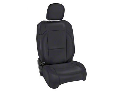 PRP Front Seat Covers; All Black (18-25 Jeep Wrangler JL 2-Door Rubicon)